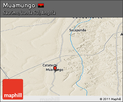Shaded Relief Panoramic Map of Muamungo