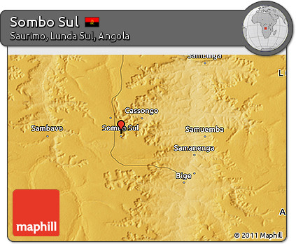 Physical 3D Map of Sombo Sul