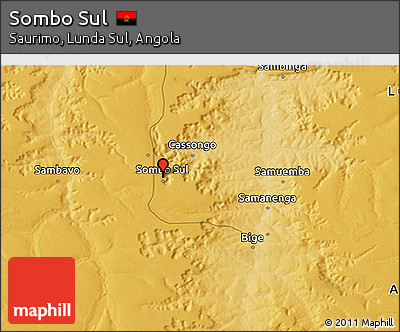 Physical 3D Map of Sombo Sul