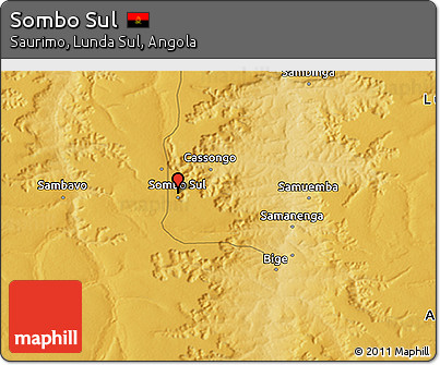 Physical 3D Map of Sombo Sul