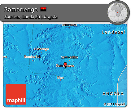 Political 3D Map of Samanenga