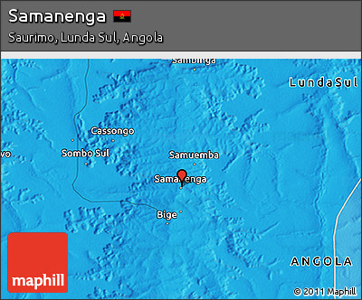 Political 3D Map of Samanenga