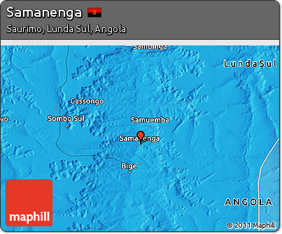 Political 3D Map of Samanenga