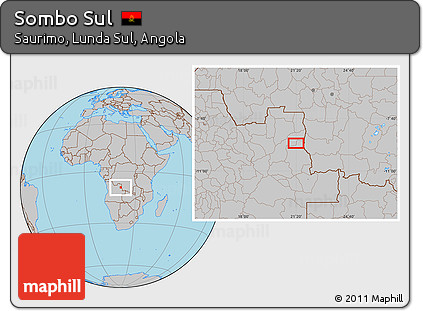 Gray Location Map of Sombo Sul