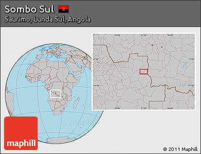 Gray Location Map of Sombo Sul