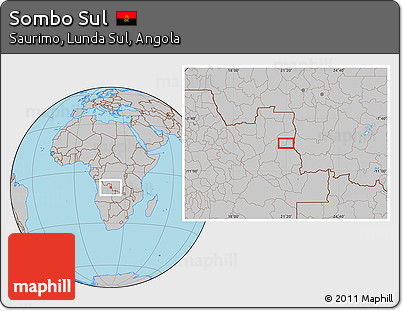 Gray Location Map of Sombo Sul