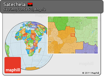 Political Location Map of Satechela