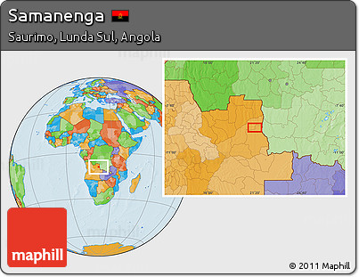 Political Location Map of Samanenga