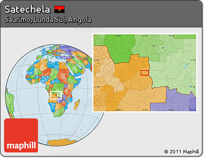 Political Location Map of Satechela