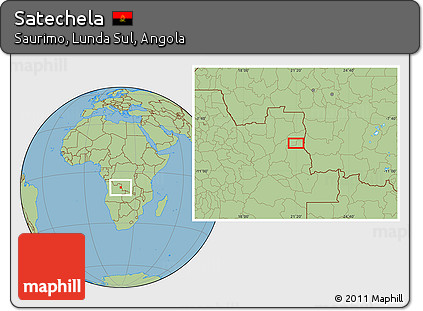Savanna Style Location Map of Satechela