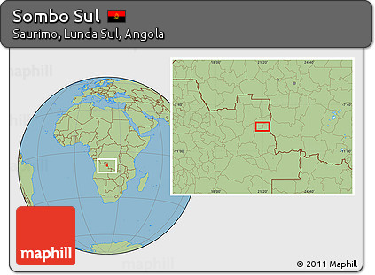 Savanna Style Location Map of Sombo Sul