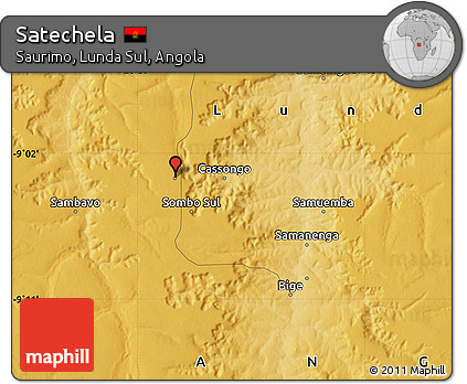 Physical Map of Satechela