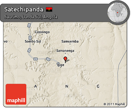 Shaded Relief Map of Satechipanda