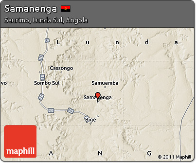 Shaded Relief Map of Samanenga