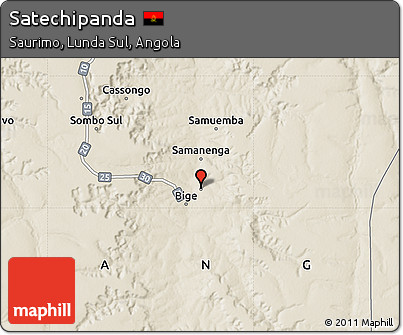 Shaded Relief Map of Satechipanda