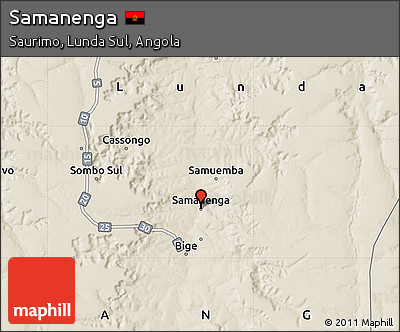 Shaded Relief Map of Samanenga