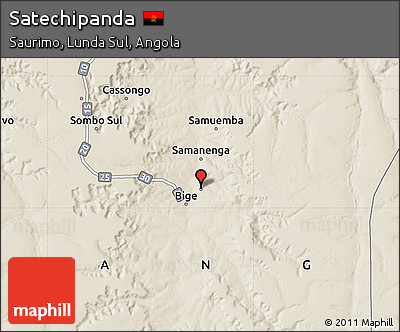 Shaded Relief Map of Satechipanda