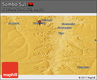 Physical Panoramic Map of Sombo Sul