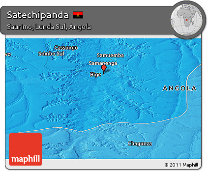 Political Panoramic Map of Satechipanda