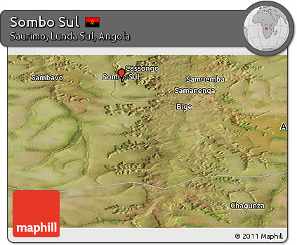 Satellite Panoramic Map of Sombo Sul