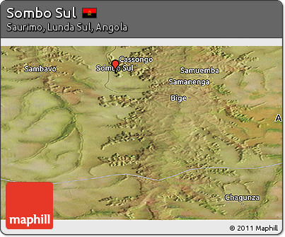 Satellite Panoramic Map of Sombo Sul