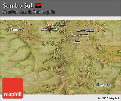 Satellite Panoramic Map of Sombo Sul