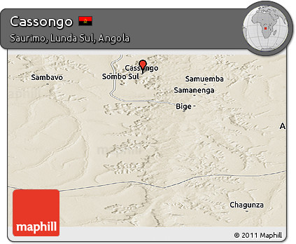 Shaded Relief Panoramic Map of Cassongo