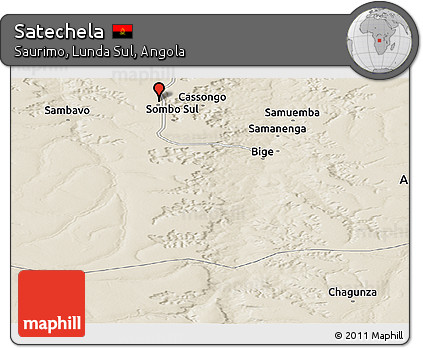 Shaded Relief Panoramic Map of Satechela