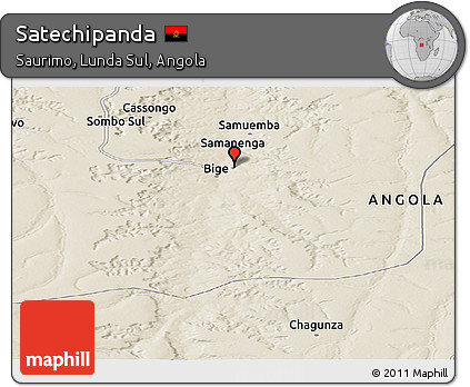 Shaded Relief Panoramic Map of Satechipanda
