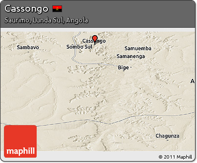 Shaded Relief Panoramic Map of Cassongo