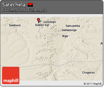 Shaded Relief Panoramic Map of Satechela