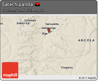 Shaded Relief Panoramic Map of Satechipanda
