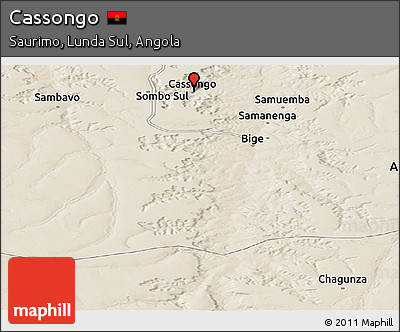 Shaded Relief Panoramic Map of Cassongo