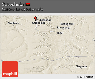 Shaded Relief Panoramic Map of Satechela
