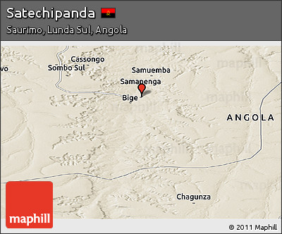 Shaded Relief Panoramic Map of Satechipanda