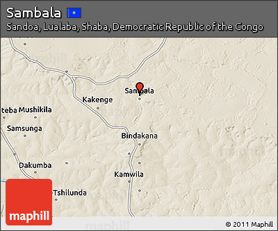 Shaded Relief 3D Map of Sambala