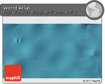 Satellite 3D Map of the Area around 9° 15' 16" S, 26° 16' 29" W