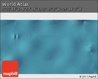 Satellite 3D Map of the Area around 9° 15' 16" S, 26° 16' 29" W