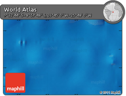 Physical Map of the Area around 9° 15' 16" S, 26° 16' 29" W