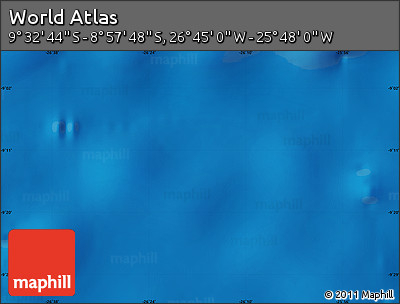 Physical Map of the Area around 9° 15' 16" S, 26° 16' 29" W