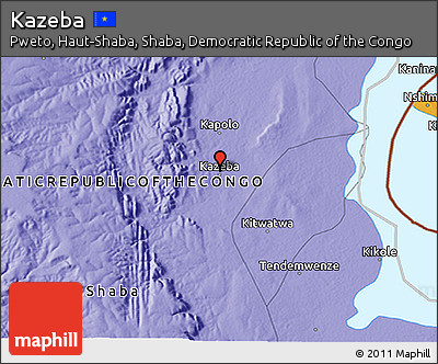 Political 3D Map of Kazeba