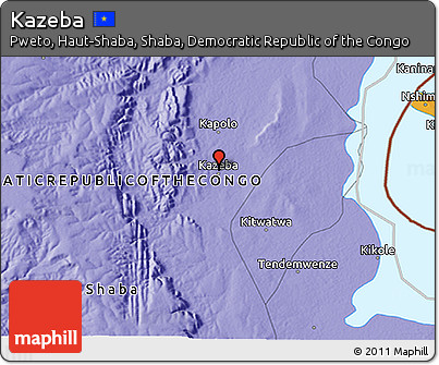 Political 3D Map of Kazeba