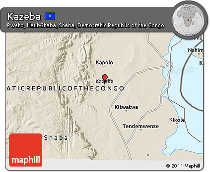 Shaded Relief 3D Map of Kazeba