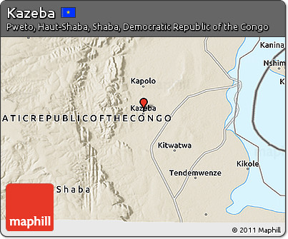 Shaded Relief 3D Map of Kazeba