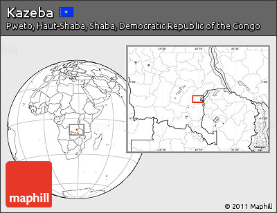 Blank Location Map of Kazeba