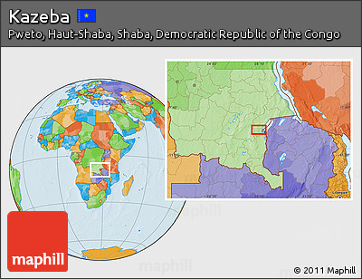 Political Location Map of Kazeba