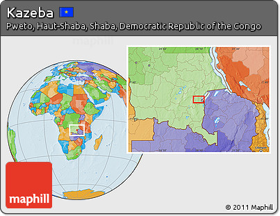 Political Location Map of Kazeba