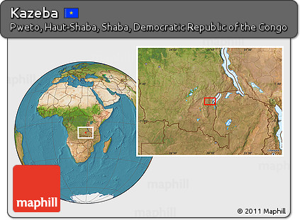 Satellite Location Map of Kazeba