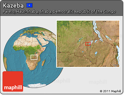 Satellite Location Map of Kazeba