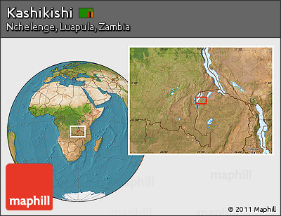 Satellite Location Map of Kashikishi